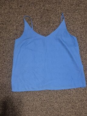 Banana Republic Sky Blue Textured V-Neck Camisole